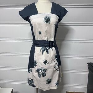 Skunkfunk Blue Floral Belted dress